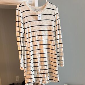 Striped Long Sleeve sweater dress